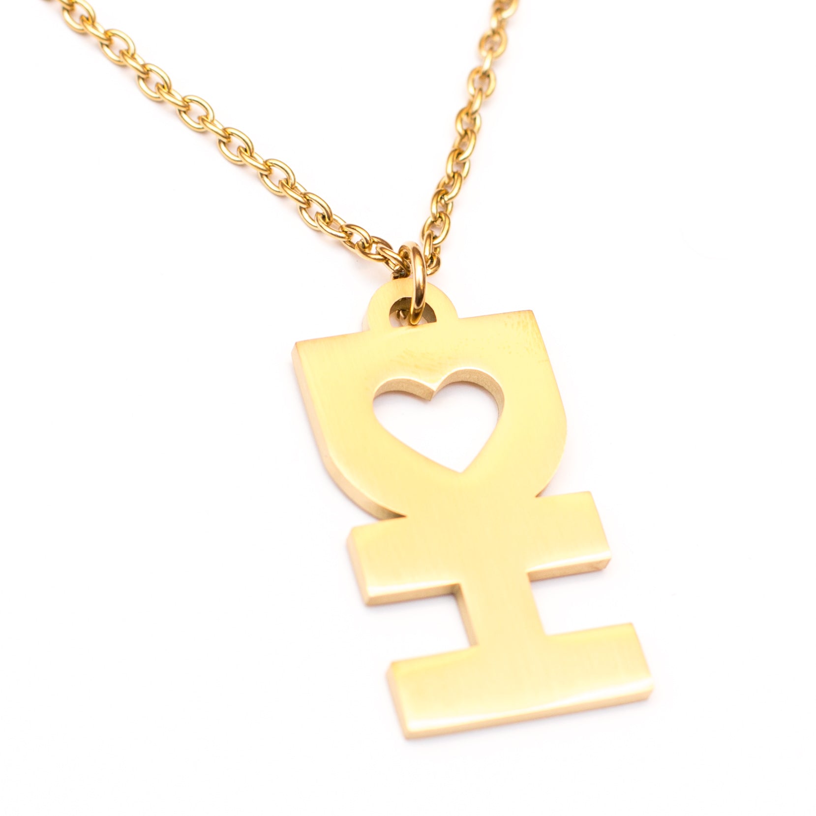 DH MAN NECKLACE IN FLAT GOLD