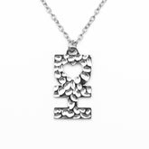 DH MAN NECKLACE IN HAMMERED SILVER