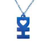 DH MAN NECKLACE IN GLOSSY BLUE