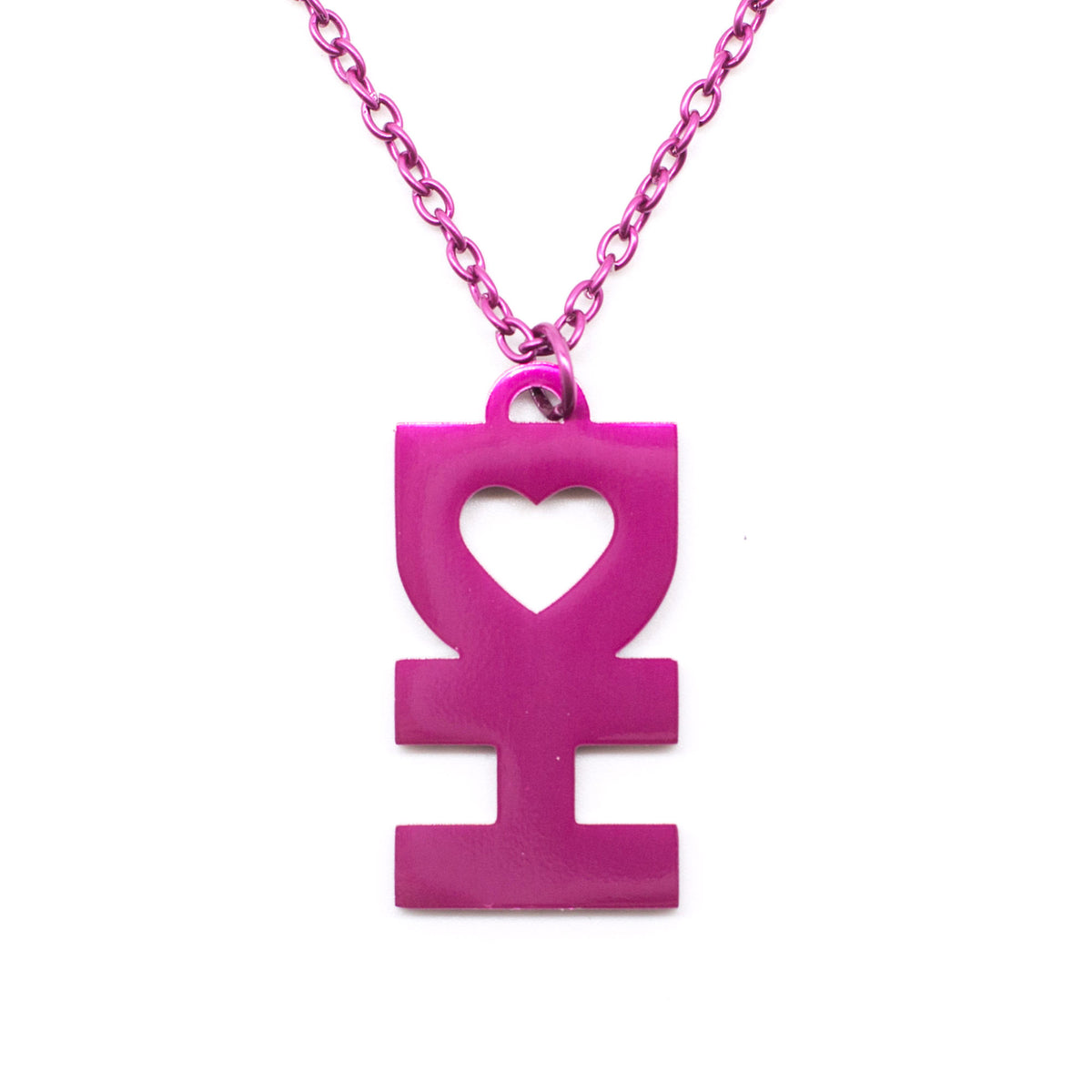 DH MAN NECKLACE IN GLOSSY PINK