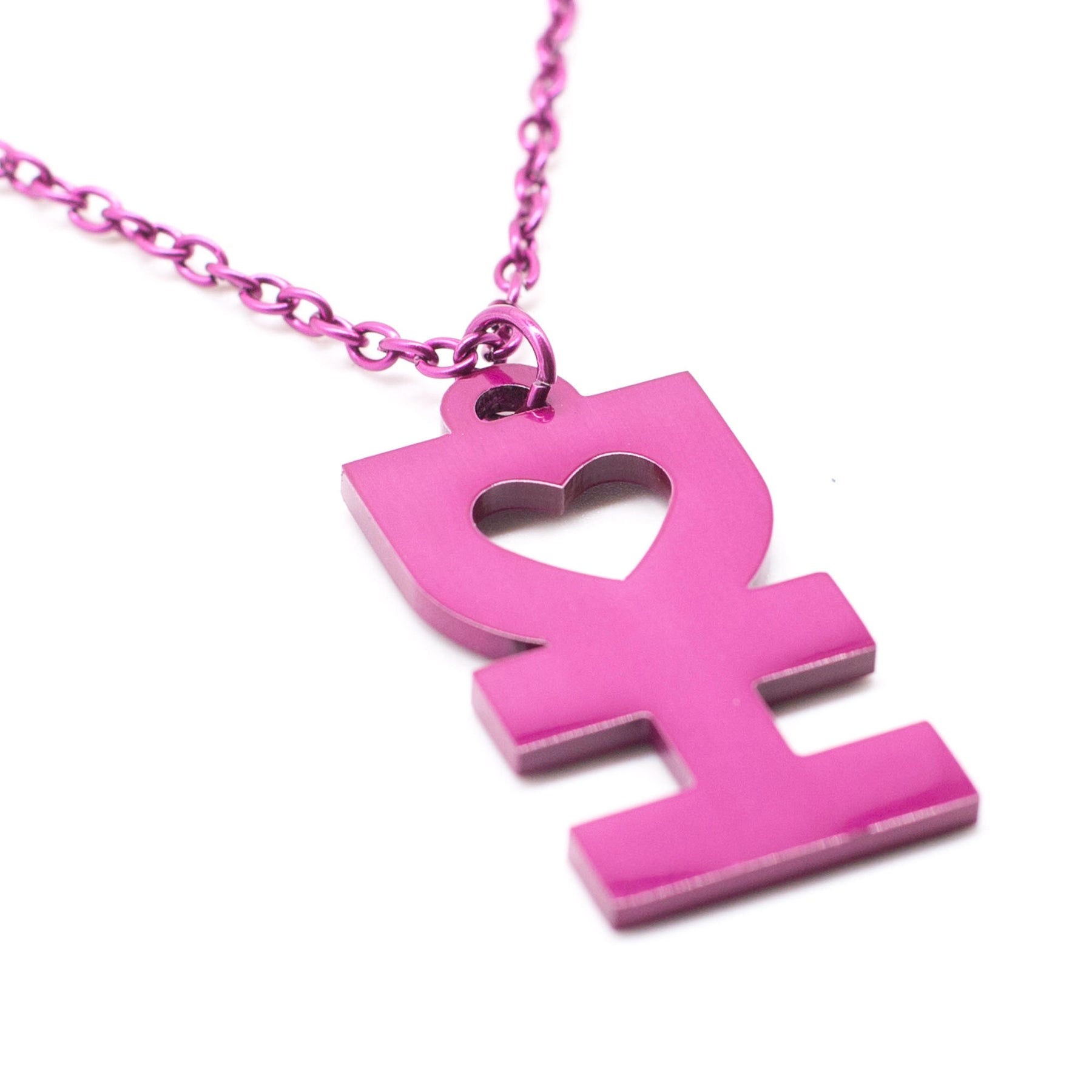 DH MAN NECKLACE IN GLOSSY PINK