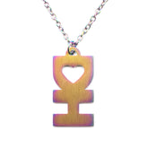 DH MAN NECKLACE IN FLAT RAINBOW