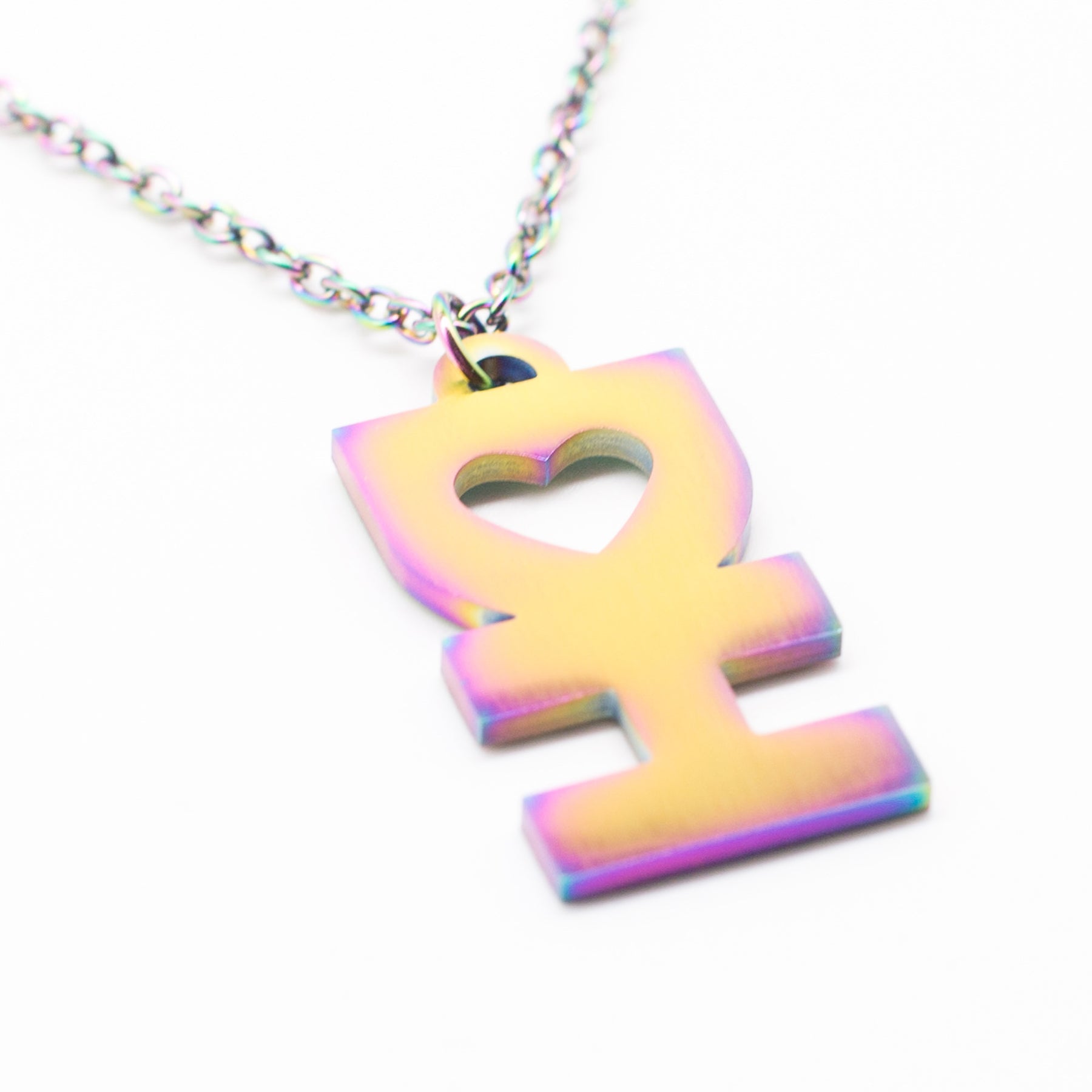 DH MAN NECKLACE IN FLAT RAINBOW