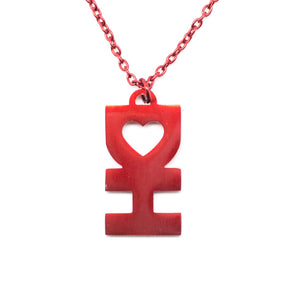 DH MAN NECKLACE IN GLOSSY RED