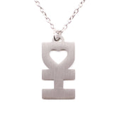 DH MAN NECKLACE IN GLOSSY SILVER