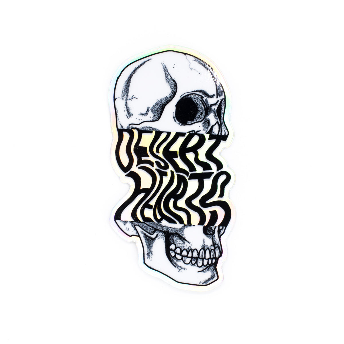 Desert Hearts Skull Vinyl Sticker